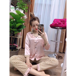 Bộ lụa tay dài quần dài