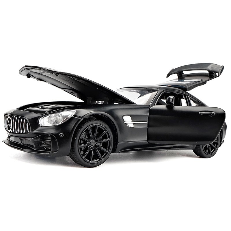 Xe mô hình Mercedes AMG GTR tỉ lệ 1:32 hãng Miniauto khung kim loại, có đế trưng bày sang chảnh