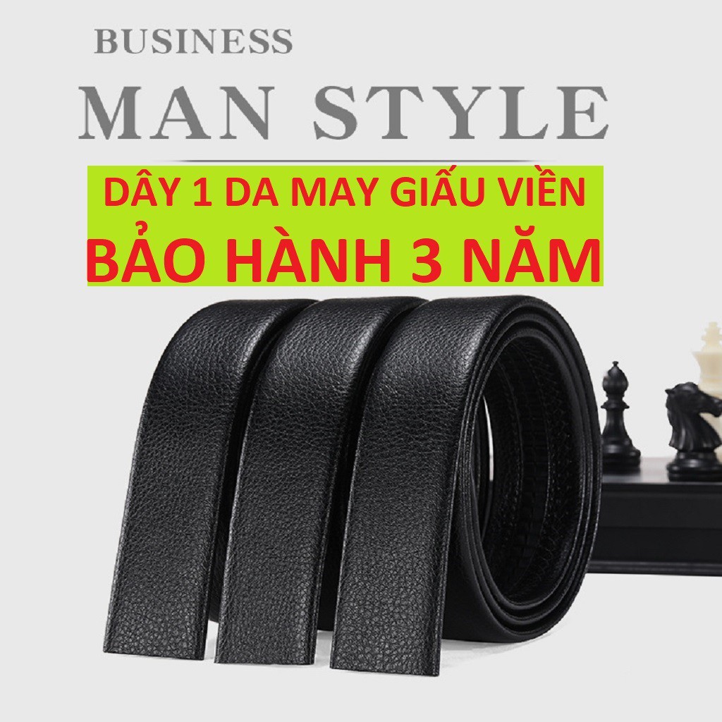 Dây Nịt Nam dài 120cm rộng 3.8cm Dây thắt lưng da nam cao cấp may giấu viền K001. Thắt lưng Baellerry ( Không mặt khóa )