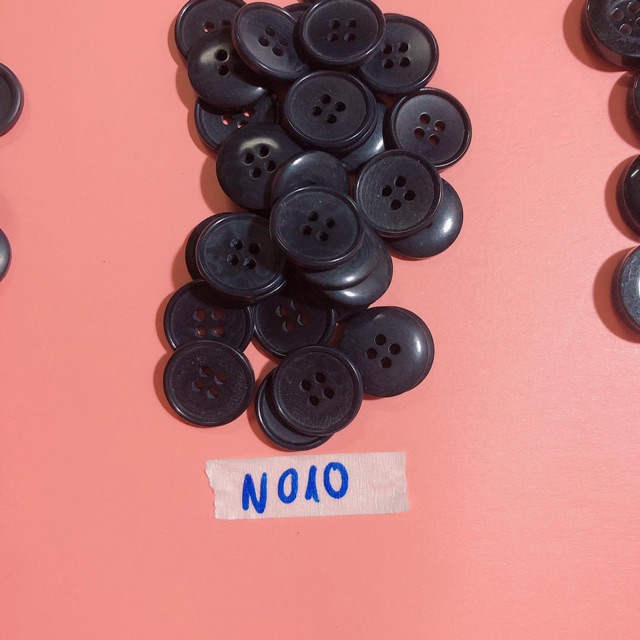 Combo 10 nút áo,cúc áo,khuy áo size vừa N009-N012