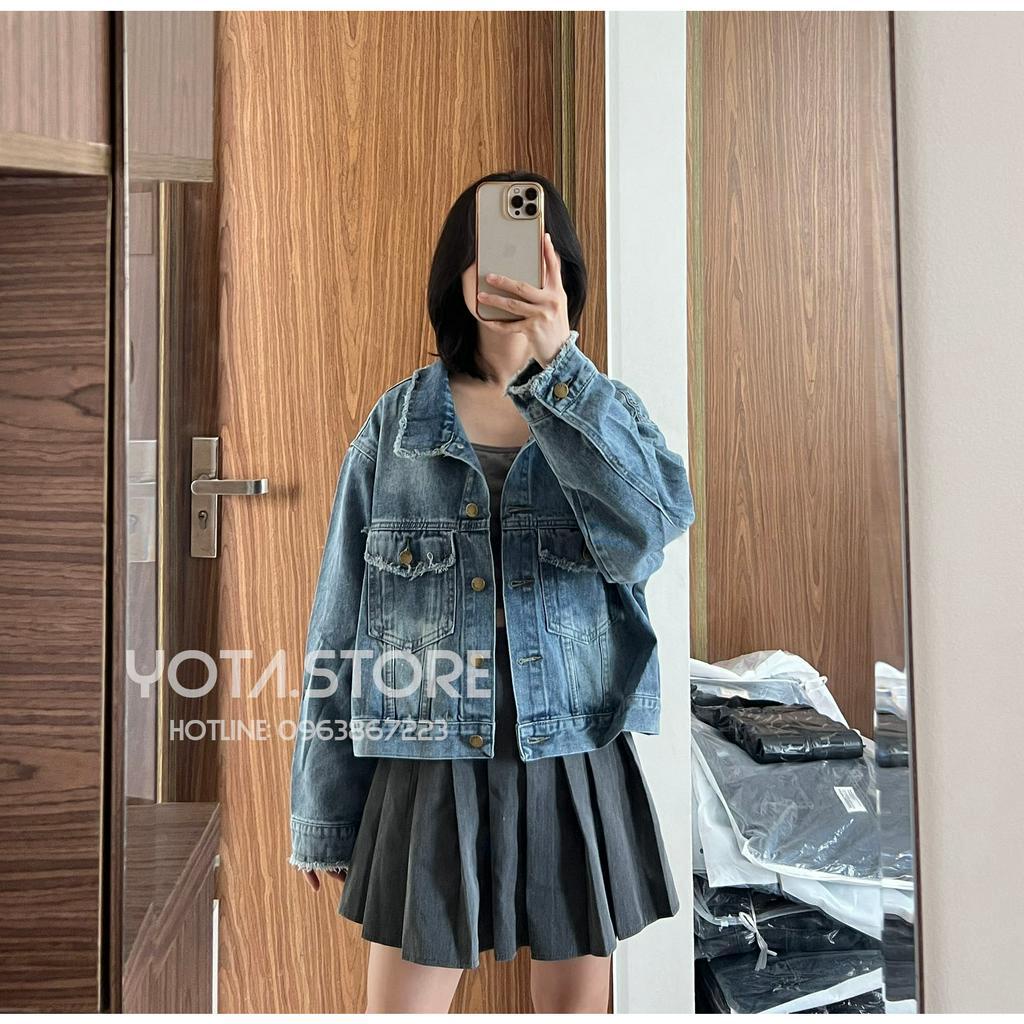 Áo khoác jeans lửng - J021