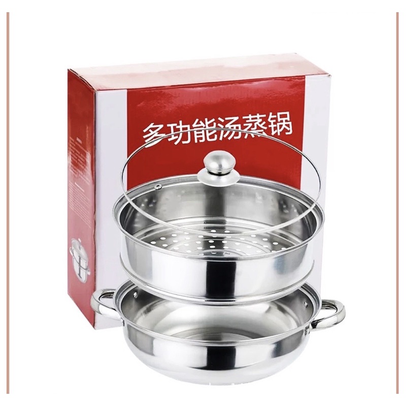 Nồi Hấp,Xững Hấp inox 28cm.(có thể dùng để ăn lẩu)