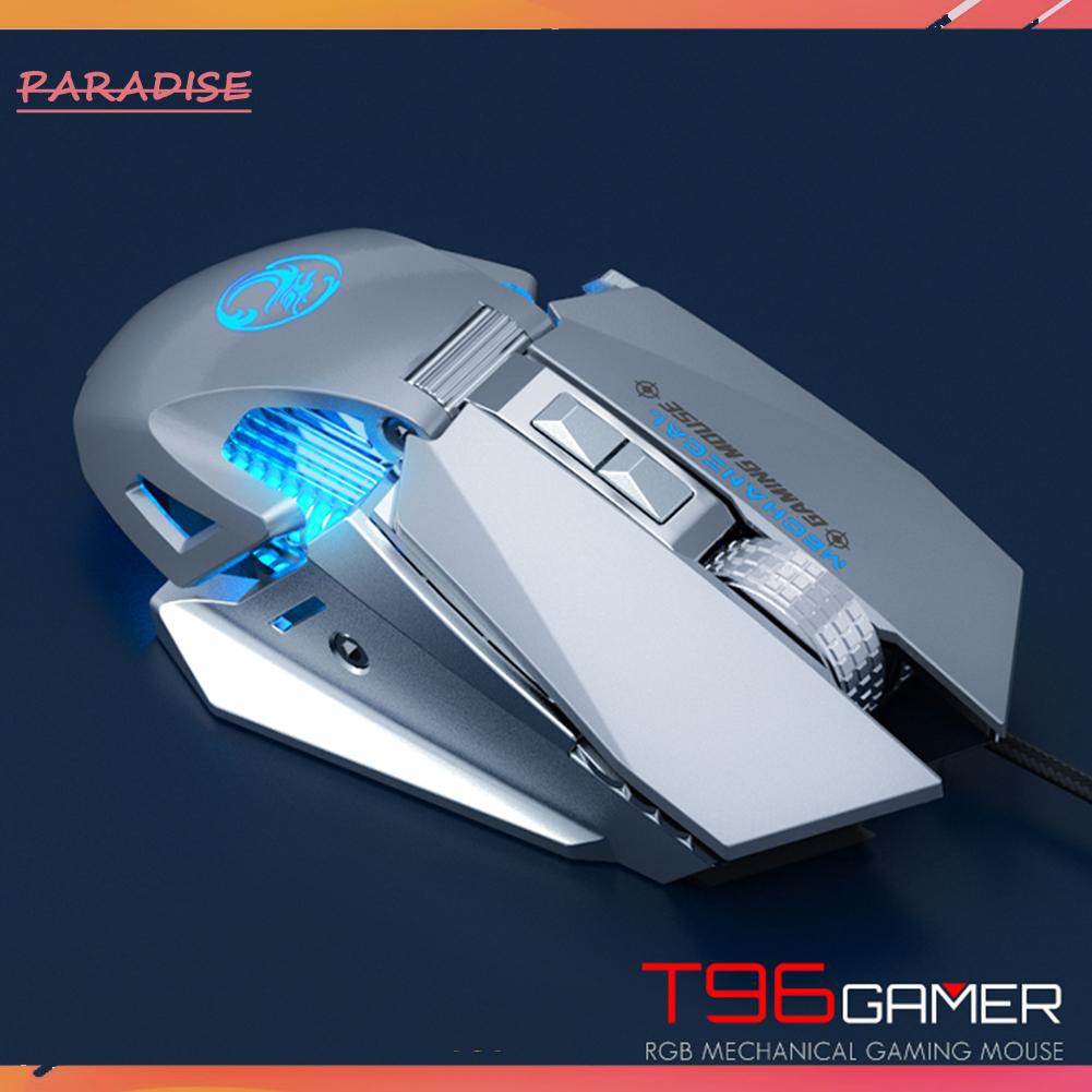 Paradise1 iMICE T96 USB Wired 7200DPI Adjustable Macro Definition RGB Gaming Mouse 