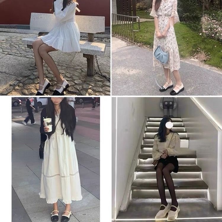 Giày Da Mary Jane Đế Bệt Thời Trang Mùa Hè Nhật Bản Dành Cho Nữ 2021