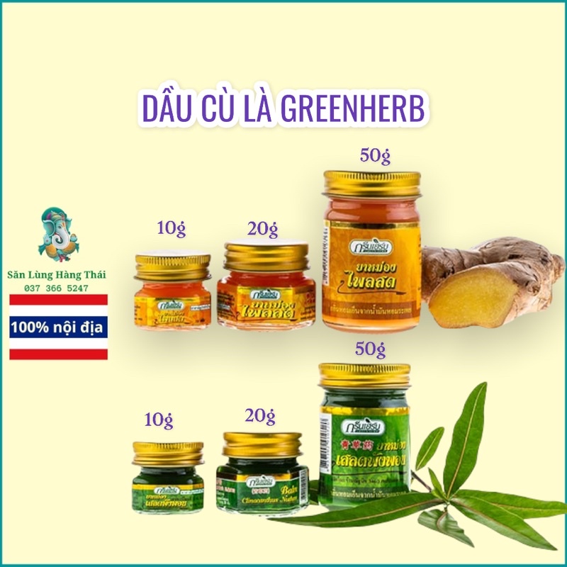 Dầu cù là cao GreenHerb Thái Lan