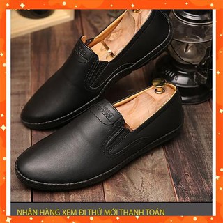 Giày da nam giày mọi nam da pu siêu bền