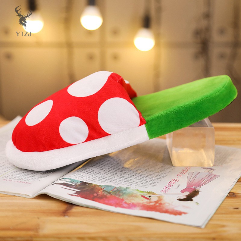 COD&amp; Cannibal Flower Shape  Slippers Soft Warm Plush Slippers with Pot Holder for Adults Teens