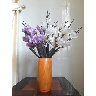 Bình gỗ cắm hoa gỗ trai