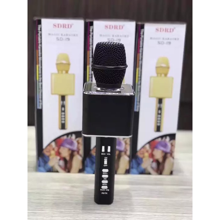 Micro Karaoke Bluetooth SD-19 ♥️Freeship♥️ Giảm 30k khi nhập MAYT30 - Micro bluetooth mic hát karaoke SD chính hãng