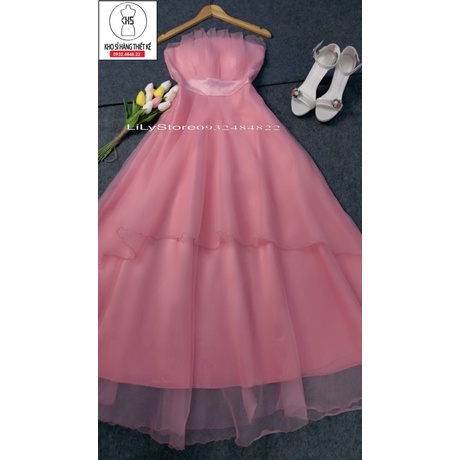 ĐẦM MAXI CƯỚI DỰ TIỆC XOÈ TẦNG full size :S/M/L/XL ( ẢNH VÀ VIDEO CHỦ SHOP TỰ QUAY 10000% )