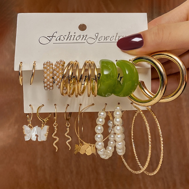 Set khuyên tai AY nhiều mẫu tùy chọn thời trang thanh lịch nữ tính