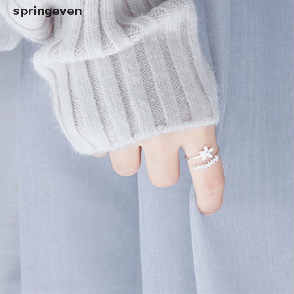 Nhẫn Hở Họa Tiết Hoa Tươi Mới Thời Trang Hàn Quốc Cho Nữ