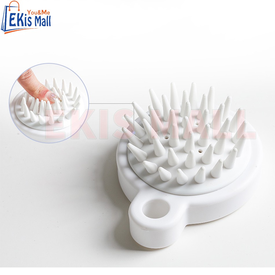 Bàn chải massage gội đầu Muji Nhật Bản Lược chải đầu Silicon Cao cấp