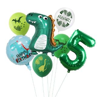 Set 7 Bong Bóng Khủng Long Trang Trí Tiệc Sinh Nhật Cho Bé
