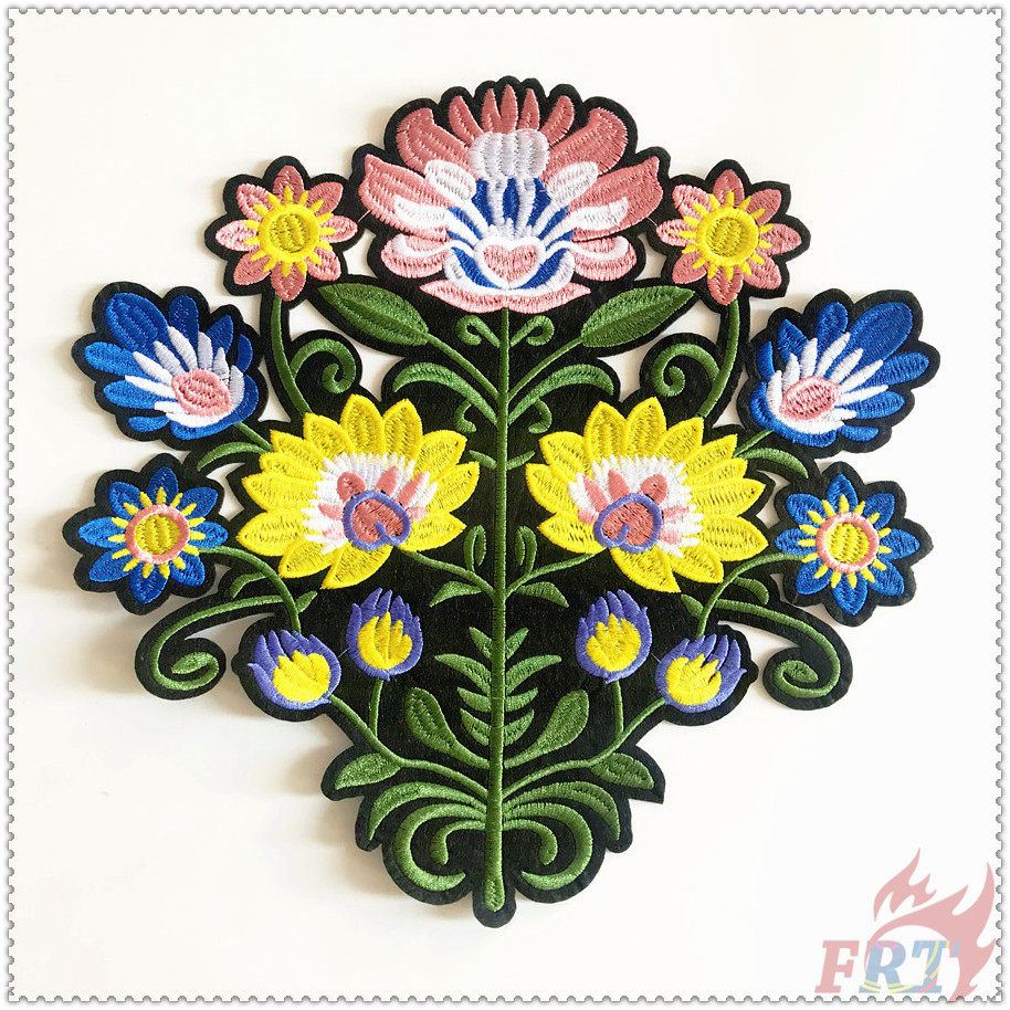 ✿ Miếng Dán Ủi Quần Áo Hình Hoa Xinh Xắn ✿ 1 Miếng Vá Ủi Quần Áo Hình Huy Hiệu (L-07100)