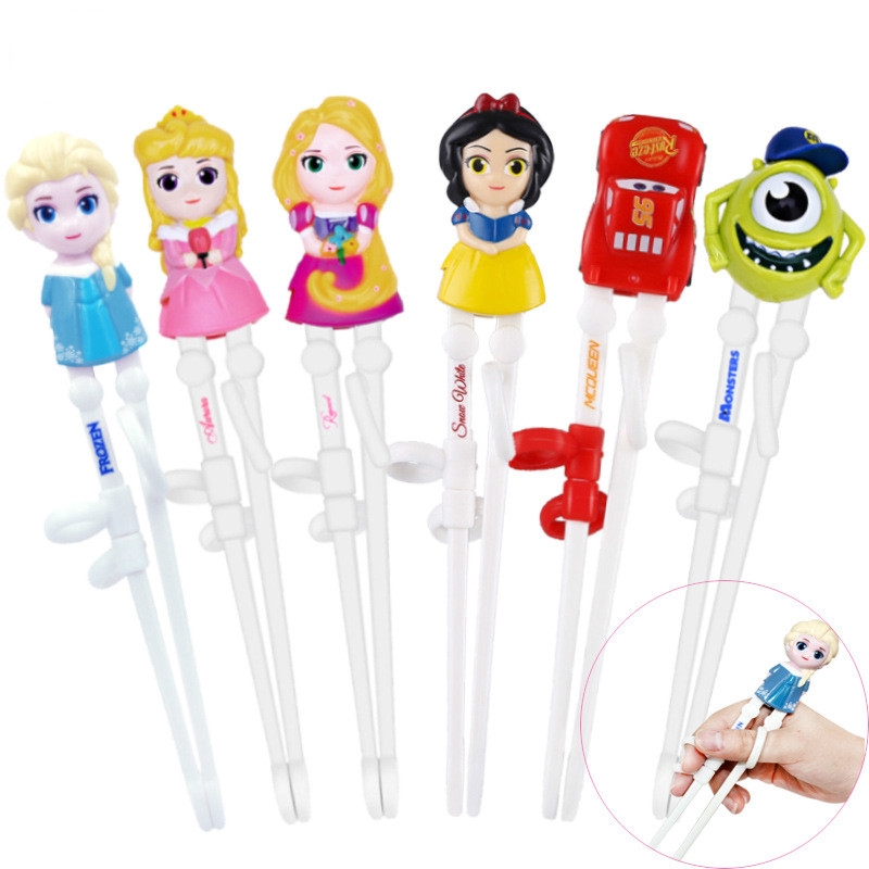 Đôi đũa tập ăn cho bé họa tiết hoạt hình 3d dễ thương