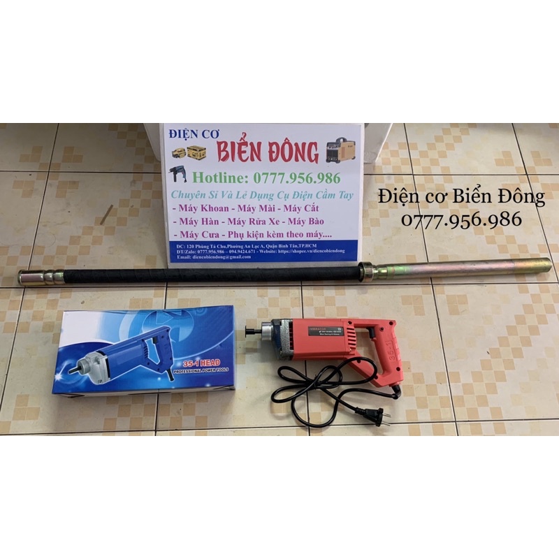 🌳 FREESHIP 🌳 Máy đầm VIBRATOR 800W có kèm dây dùi 1,2 mét