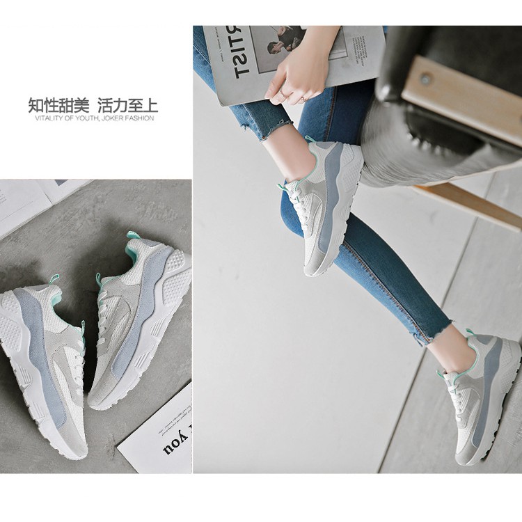 [Giày Nữ Đẹp] Giày Sneaker/Giày Cao Cấp Mix Màu Xanh trắng MEGO2584 Kèm ẢNH THẬT | WebRaoVat - webraovat.net.vn