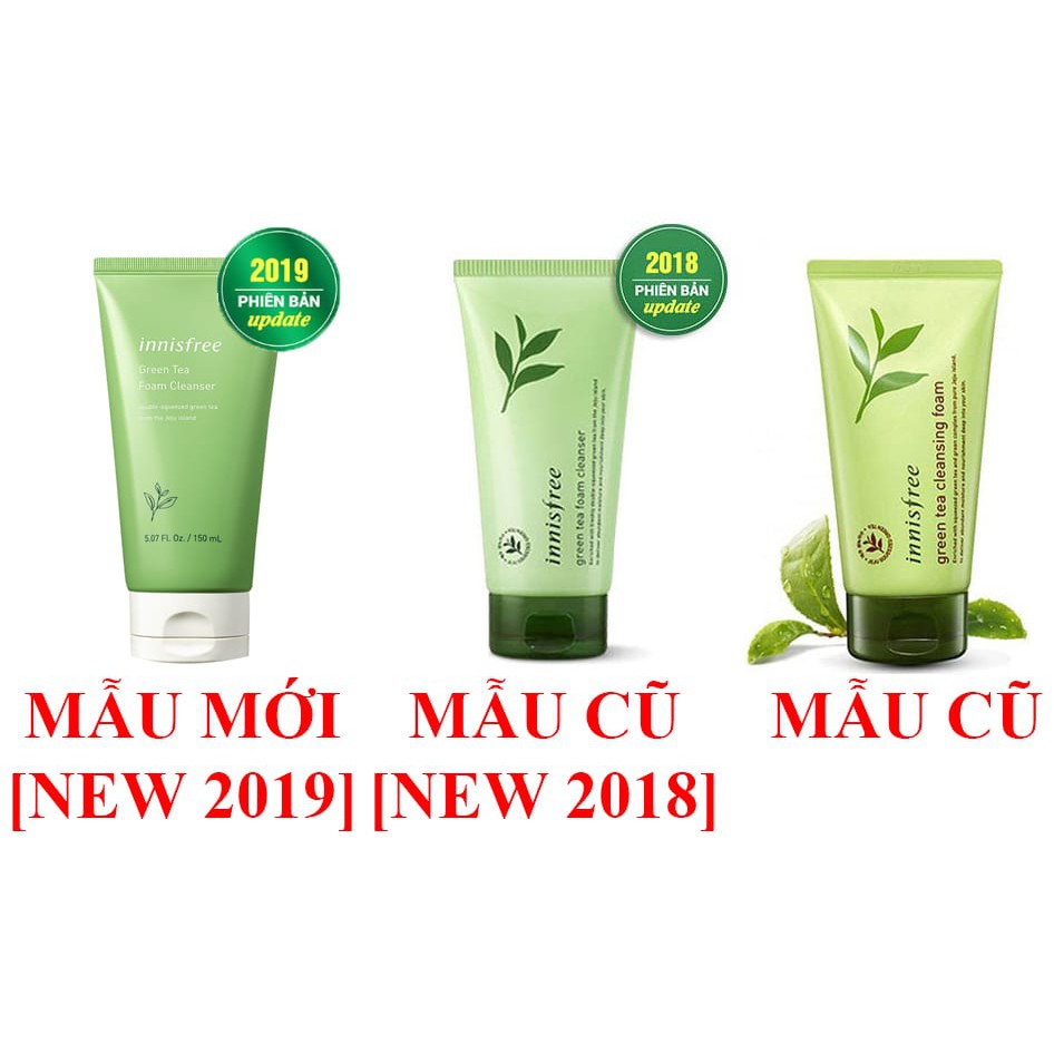 Sữa rửa mặt Innisfree Green Tea Foam Cleanser 150ml chiết xuất trà xanh dành cho da nhờn mụn - mỹ phẩm MINH HÀ cosmetics | BigBuy360 - bigbuy360.vn