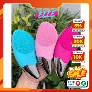 Máy rửa mặt sonic facial brush tích hợp sóng âm