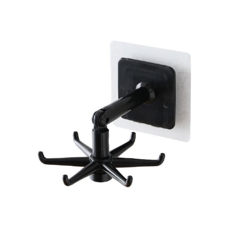 MÓC DÁN TƯỜNG 6 CHẤU XOAY 360o TREO ĐỒ NHÀ TẮM, NHÀ BẾP ĐA NĂNG. LB,TD