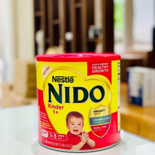 (Hàng chuẩn air, Date 06/21, Có bill) Sữa bột NIDO Kinder 1+ nắp đỏ 1,6kg và 2,2kg