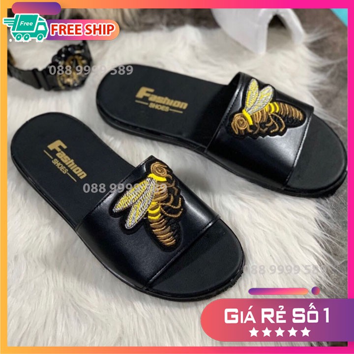 Dép nam thêu ong cực trend