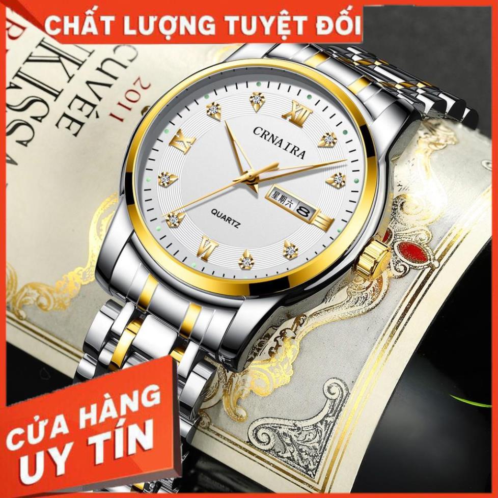[HOT] [TẶNG KÈM VÒNG] ĐỒNG HỒ NAM CRNAIRA 316L ĐẲNG CẤP QUÝ ÔNG DÂY THÉP THỜI THƯỢNG . | BigBuy360 - bigbuy360.vn