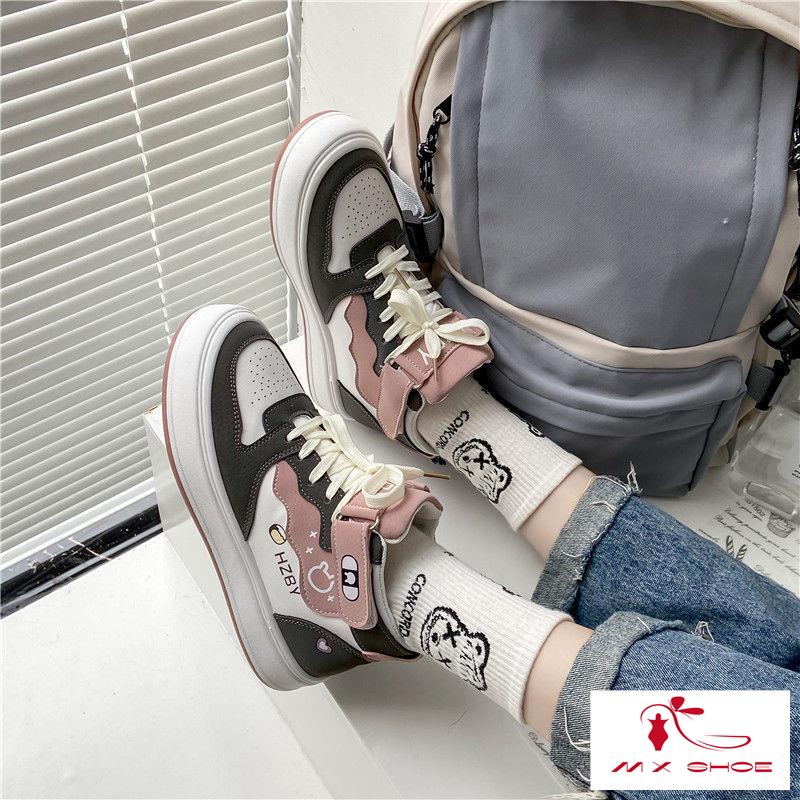 M & X ~  Giày Thể Thao Đế Cao Phong Cách Mới 2022 Cho Nữ