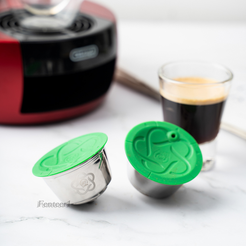 [FENTEER1]Metal Reusable Coffee Capsules Cup Coffee Pods for DolceGusto