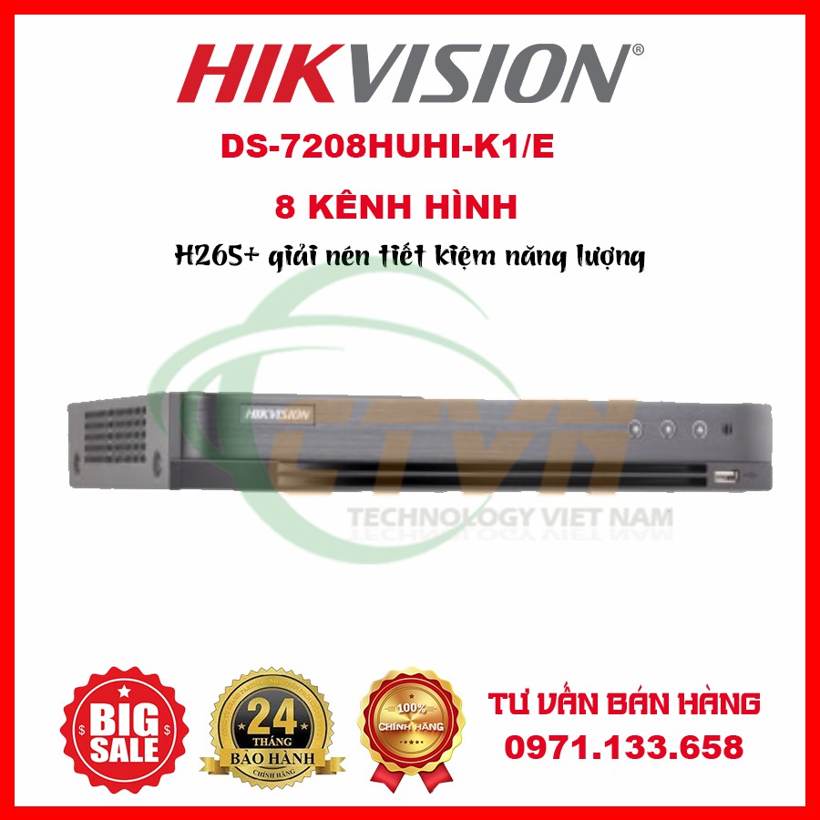 Đầu Ghi Hình Camera HDTVI Hikvision DS-7204HUHI-K1 hoặc DS-7208HUHI-K1 4/8 kênh 5MP HD-TVI 4/8 Kênh Turbo 4.0