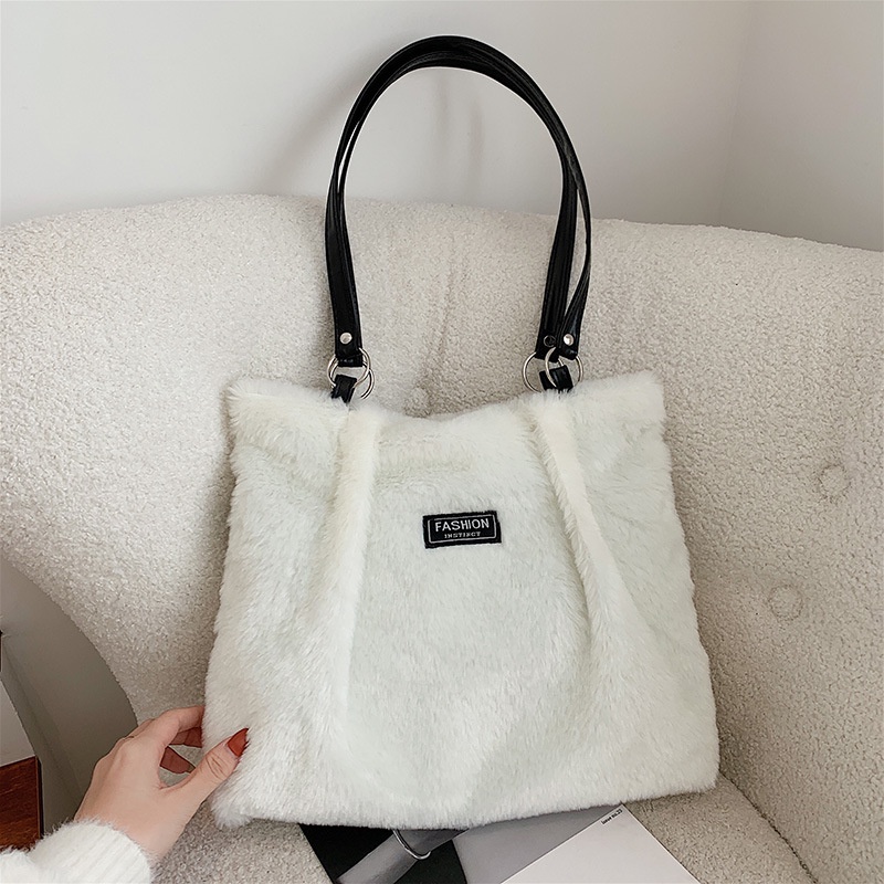 Balo đeo vai IELGY màu trơn/ họa tiết cỡ lớn phong cách Hàn Quốc cổ điển thời trang cho nữ