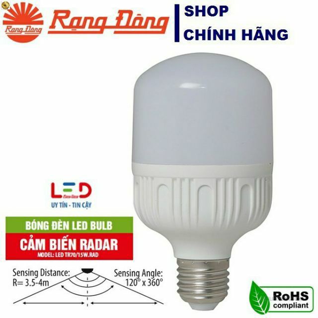 💥Chính Hãng💥 Bóng LED Cảm Biến Cảm Ứng Rada Chuyển Động Rạng Đông 7W/9W/15W, CHÍNH HÃNG 💥Hàng Công ty💥