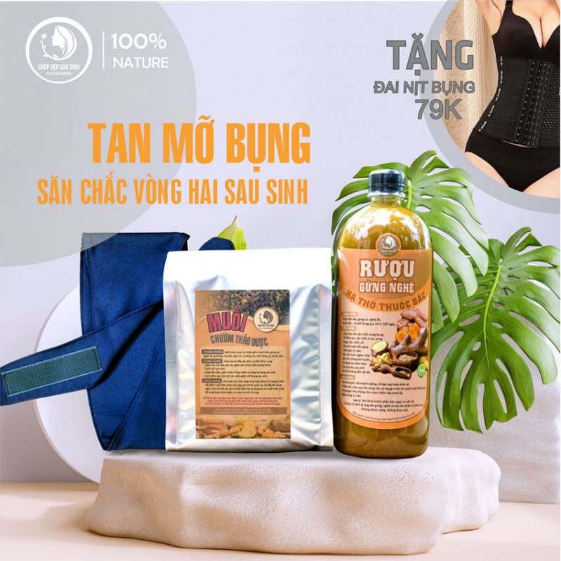 Đồ Ở Cữ Mẹ Sau Sinh (Muối Thảo Dược, Cốt Gừng Nghệ, Túi Đai đựng muối )