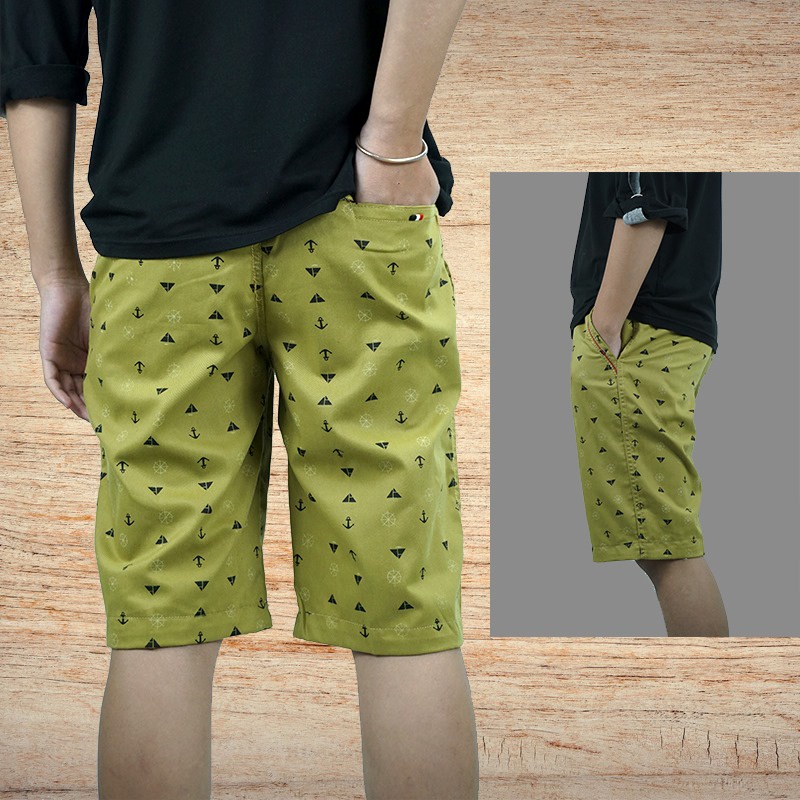 Quần short kaki nam chun, Quần ngố kaki nam - cạp chun - Hàng bao đẹp