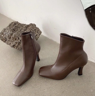 Heel boots mũi vuông G-876-5