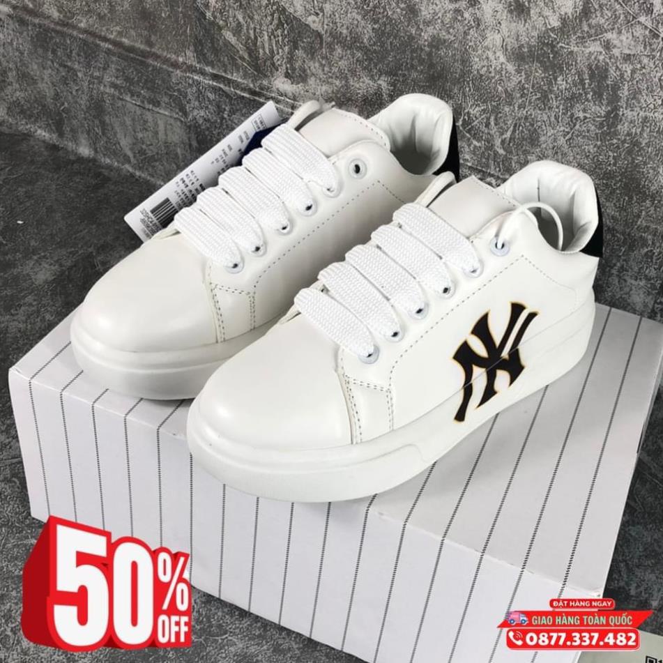 Giày MLB MCQ in chữ NY LA hàng cao cấp nam nữ, Giày MLB MC Queen tôn dáng tăng chiều cao cực hot 2022