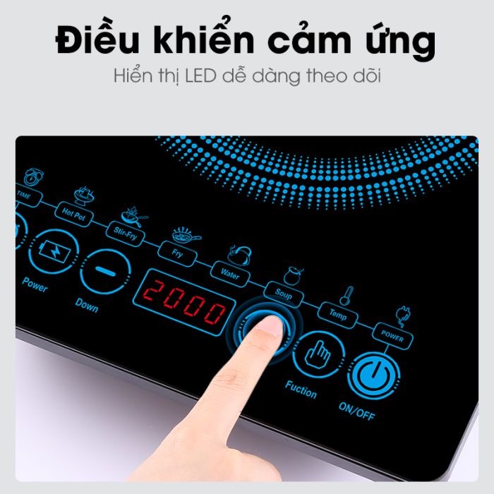 Bếp điện từ đơn SAMONO WS-02 - Phím cảm ứng - Bảo hành chính hãng 12 tháng
