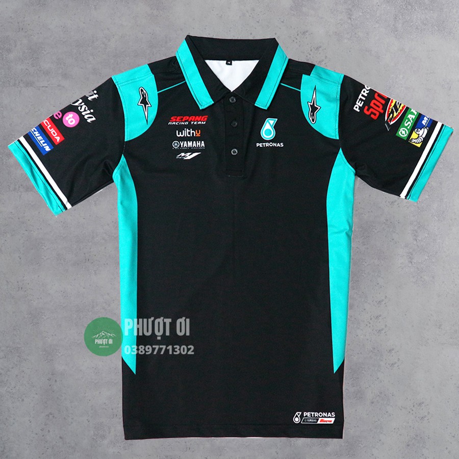 Áo thun nam có cổ Petronas Yamaha SRT in chuyển nhiệt cao cấp phong cách thể thao | BigBuy360 - bigbuy360.vn