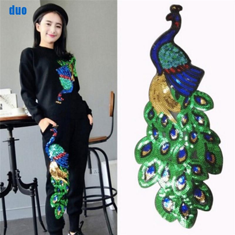 Miếng Dán Trang Trí Quần Áo Hình Chú Chim Đính Kim Sa Lấp Lánh