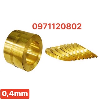 Đồng vàng lá cuộn kích thước 600mm*1000mm*0,4mm