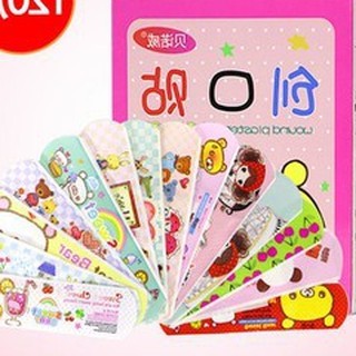 [100m/1hộp]Băng keo dán vết thương hoạt hình siêu dễ thương hộp 120 miếng hộp to MÀU HỒNG