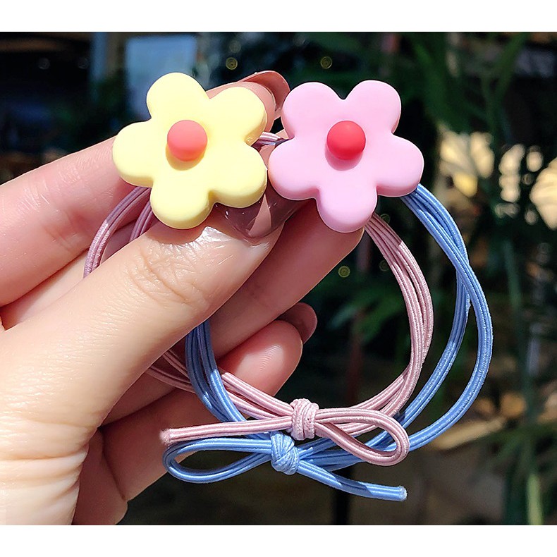 CT30 Cột tóc hoa nhiều màu sắc xinh xắn