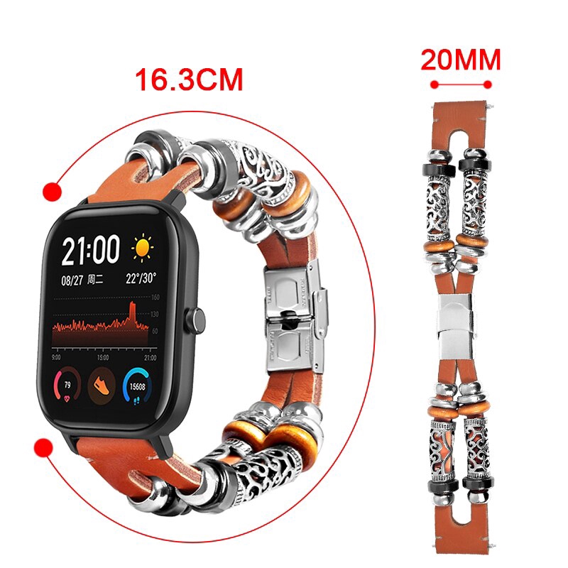 Dây da đeo tay cho đồng hồ thông minh for Xiaomi AMAZFIT gts/GTS 2 2e 2Mini