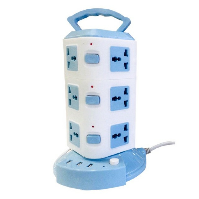 Ổ Cắm Điện 5 Tầng SAFETY Gồm 20 Lỗ Cắm Đa Năng + 3 Lỗ USB Có Rờ Le Ngăt Quá Tải Siêu An Toàn