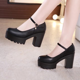 [ ỎRDER 15 ngay ] K4 _ Giày cao gót lolita 2 màu trắng đen 9cm