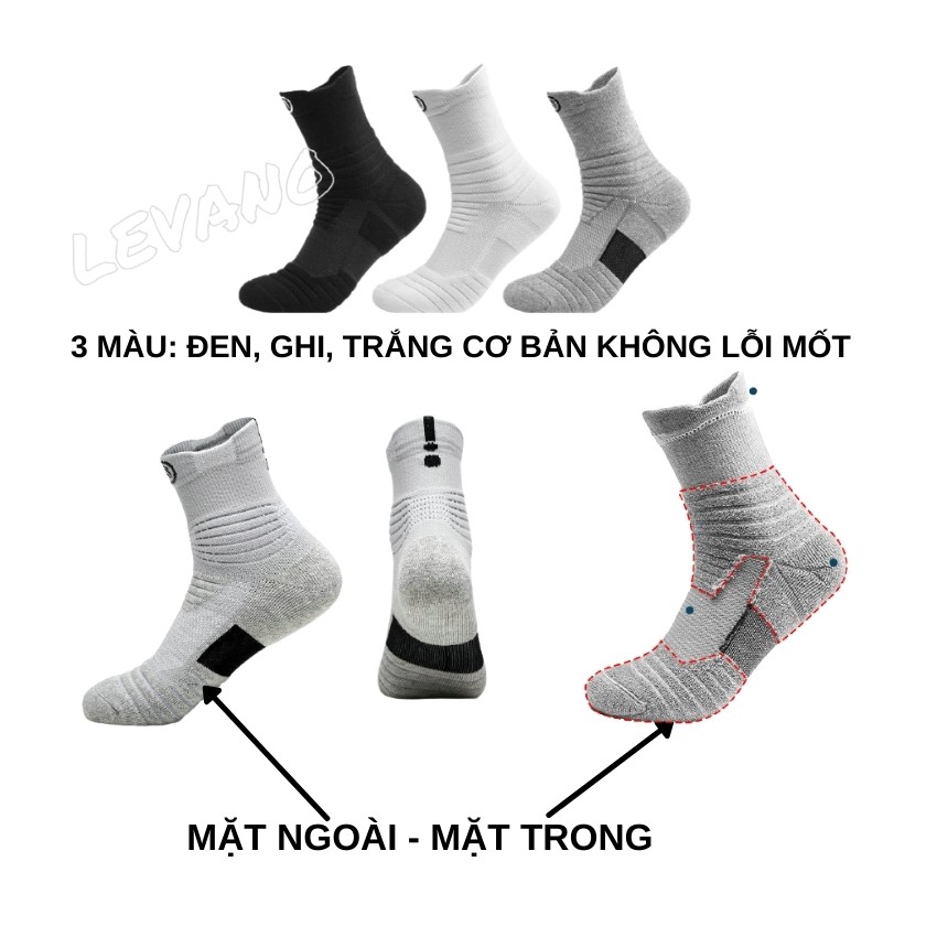 Tất nam cao cổ công sở LEVANO chất liệu cotton co giãn 4 chiều hút ẩm hạn chế thối chân SIZE 35-45 T010