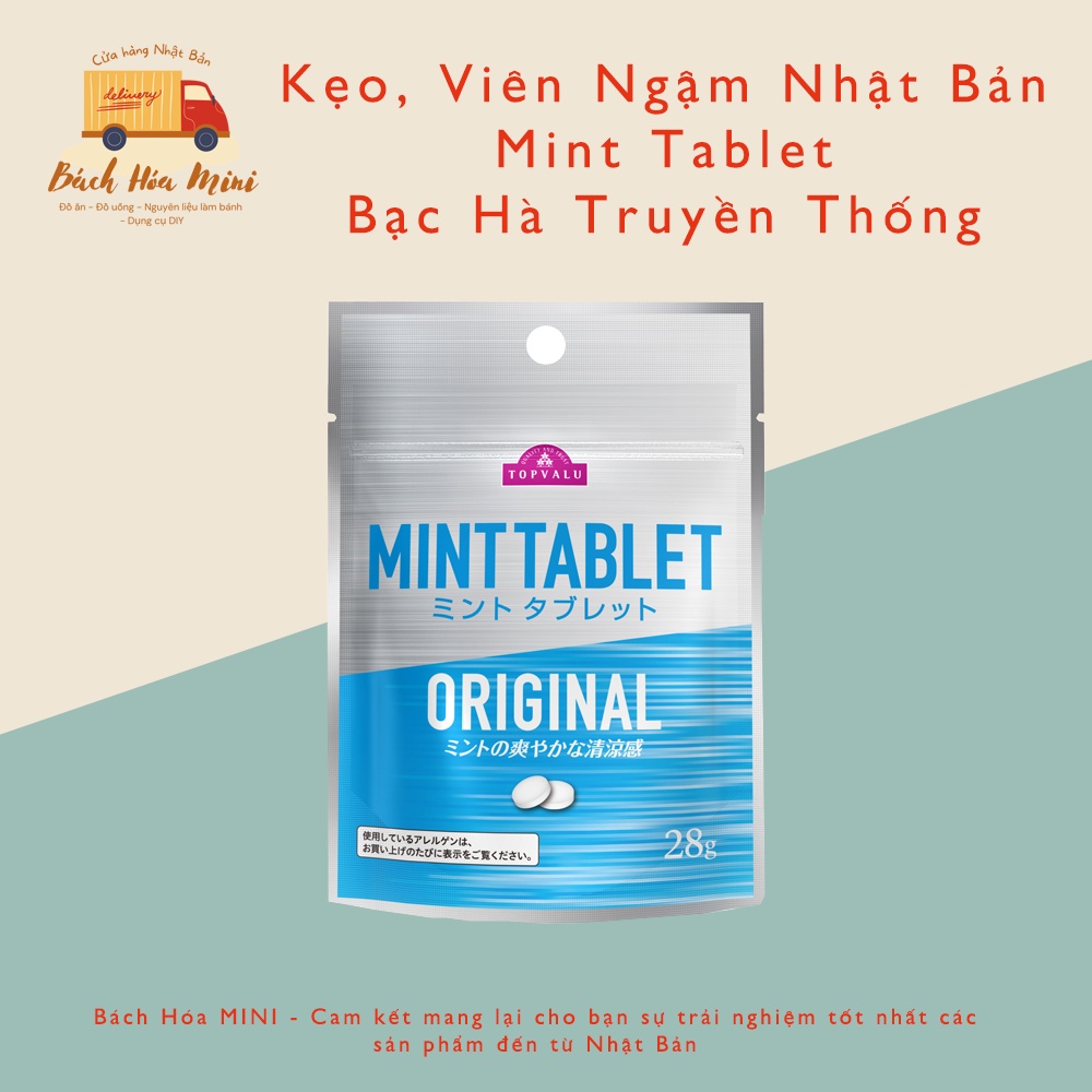 Kẹo, Viên Ngậm Bạc Hà Mát Lạnh Hỗn Hợp Topvalu Nhật Bản  - Bách Hóa Mini