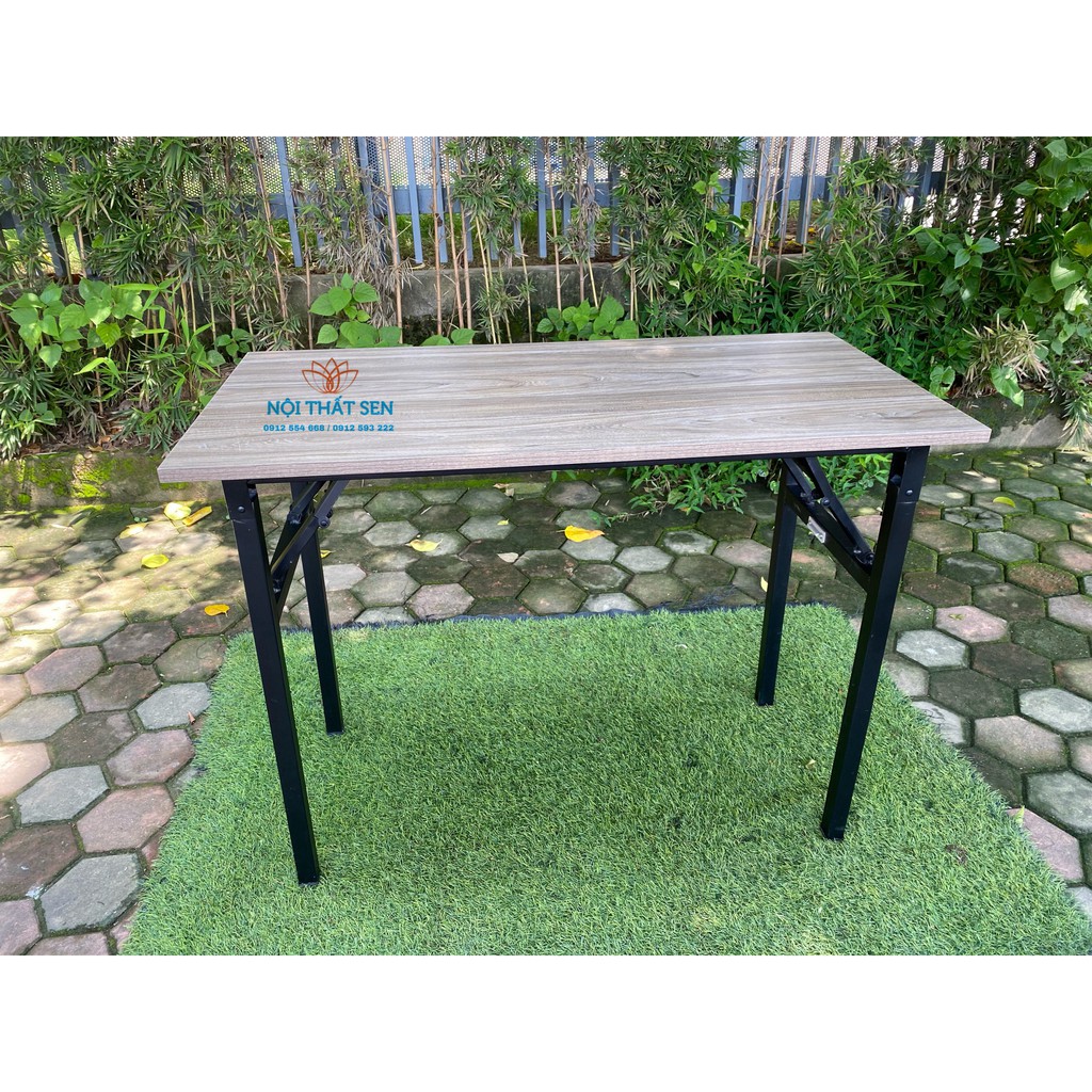 [Bàn Gấp Làm Việc 100X50CM - KHUNG SƠN ĐEN] Bàn học tập và làm việc CHÂN GẤP GỌN giá Gốc từ Xưởng. BH 6 tháng. Có Video