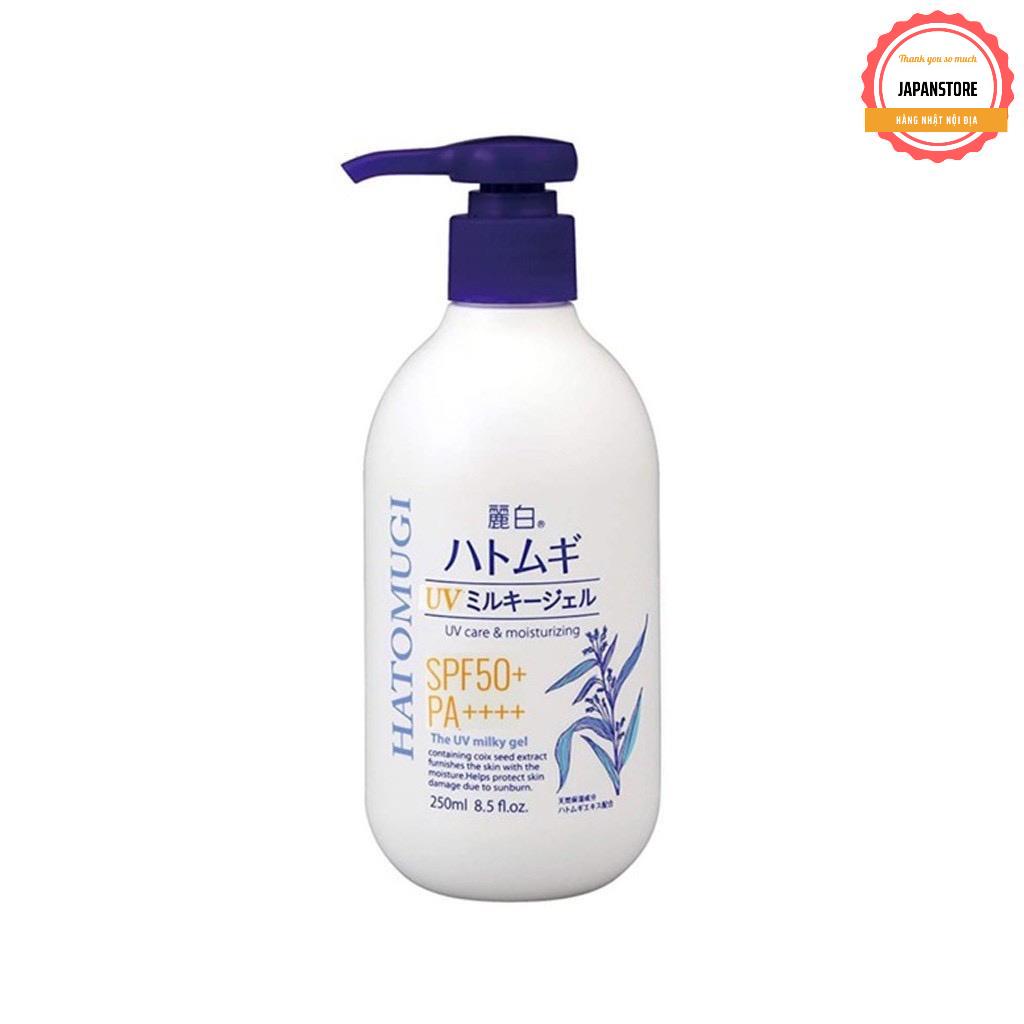 Sữa dưỡng Hatomugi UV Milky Gel💖FREESHIP💖Sữa dưỡng thể hỗ trợ dưỡng trắng da, dưỡng ẩm bảo vệ da | BigBuy360 - bigbuy360.vn